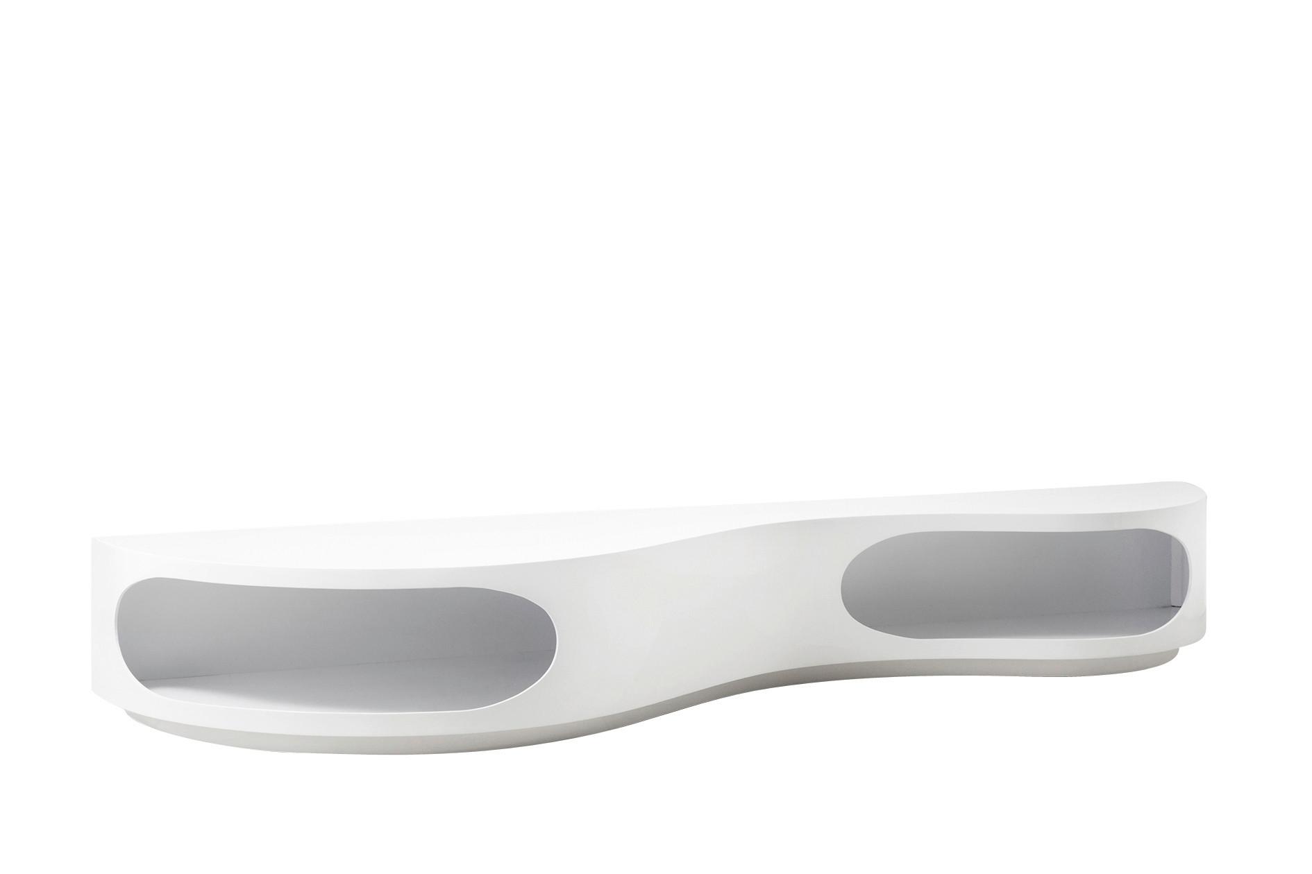 Lowboard Weiß Hochglanz B: 200cm