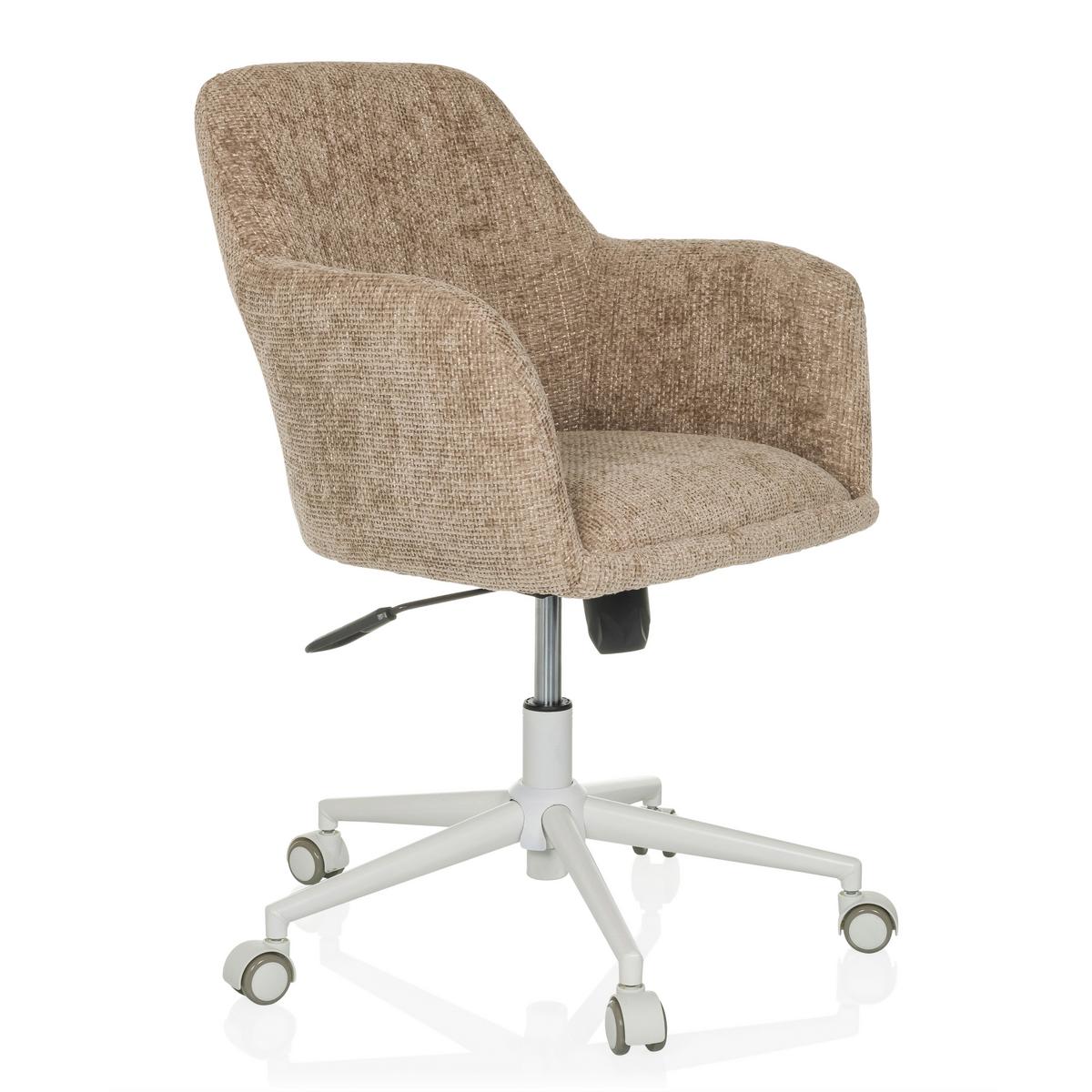 Drehstuhl Solao Home Beige B: 58 cm - Beige/Weiß, MODERN, Kunststoff/Textil (58/78/60cm) - MID.YOU