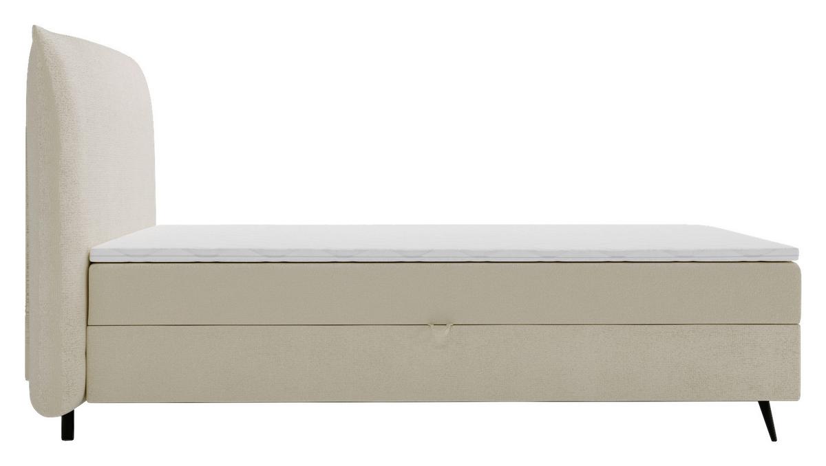 Boxbett Foxy Creme - Creme/Schwarz, Basics, Holz/Holzwerkstoff (180/200cm) - Livetastic