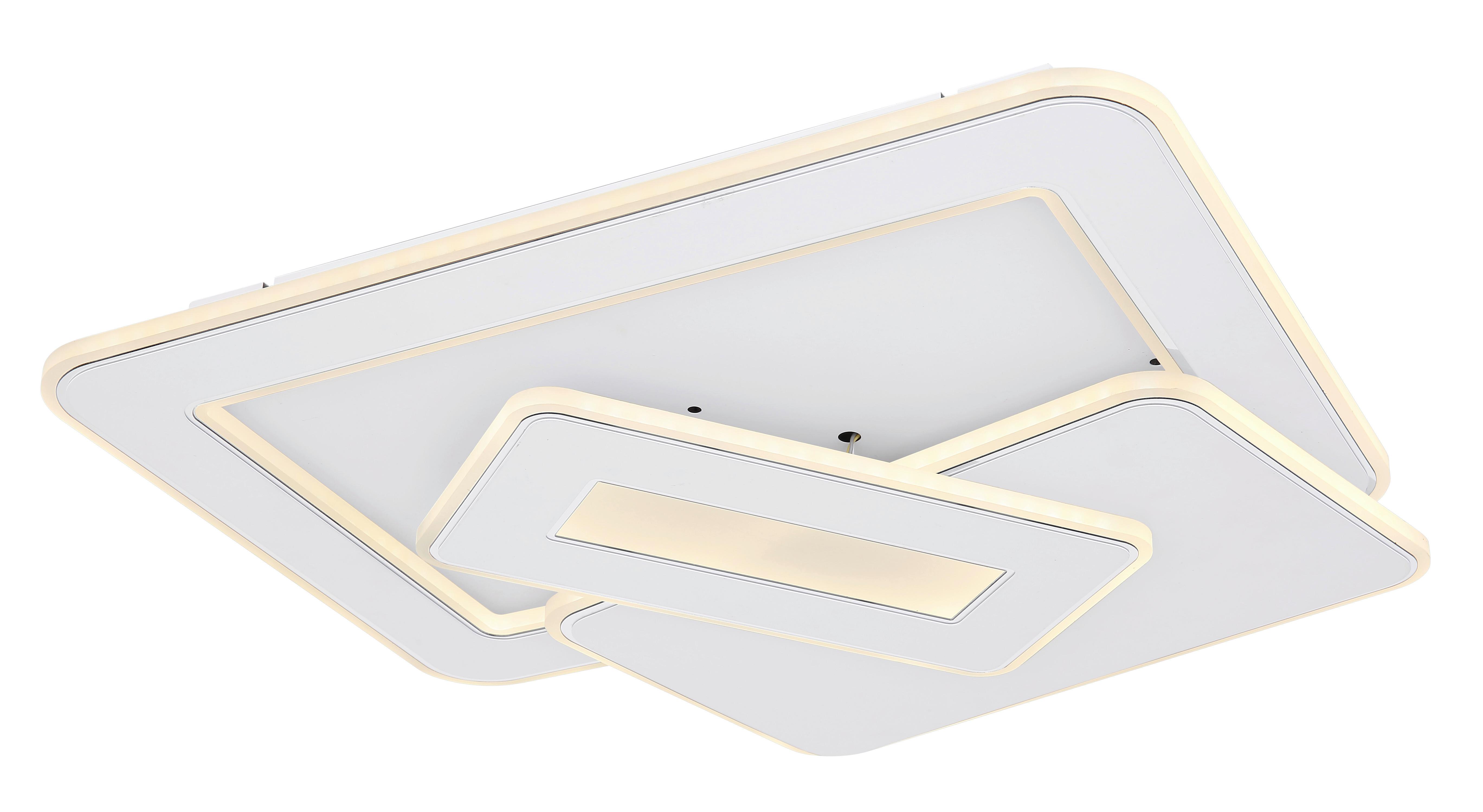 LED-Deckenleuchte 48548sh - Weiß, Design, Kunststoff/Metall (49/48,5/6,8cm) - Globo