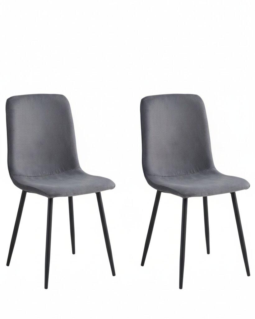 Stuhl-set Leipzig S 2er-Set - Anthrazit/Schwarz, MODERN, Textil/Metall (44/92/54cm) - MID.YOU