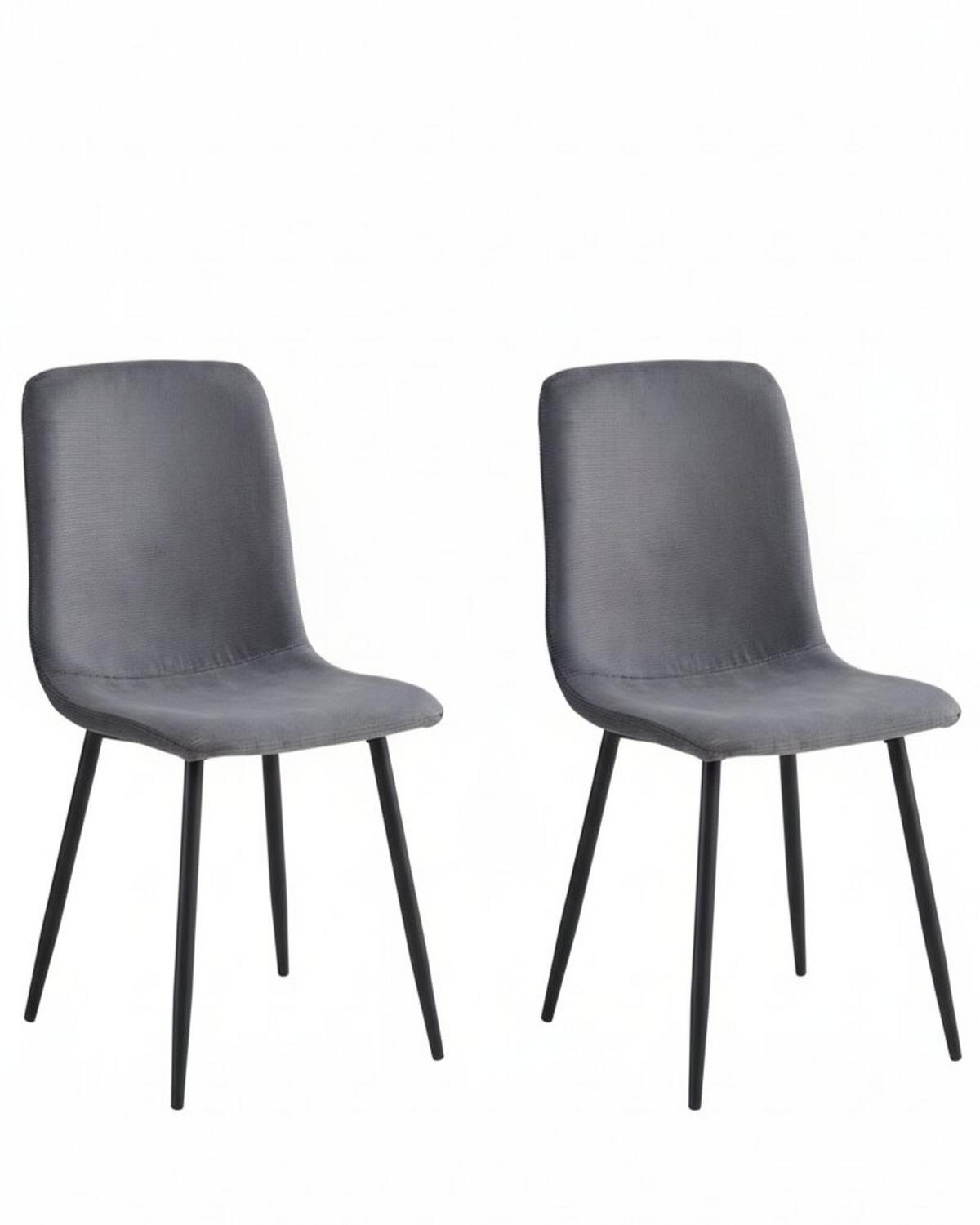 Stuhl-set Leipzig S 2er-Set - Anthrazit/Schwarz, MODERN, Textil/Metall (44/92/54cm) - MID.YOU