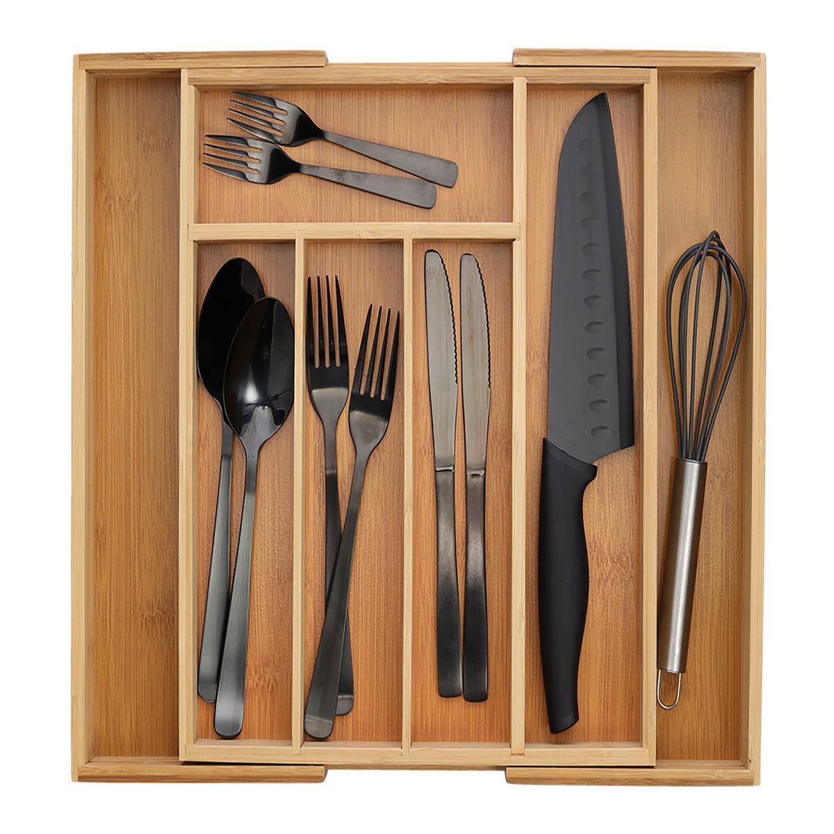 Besteckbox Bambus, natur - Naturfarben, Basics, Holz (33,5/29/5cm) - Zeller Present