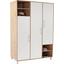 Ruhásszekrény Box - tölgy színű/fehér, modern, faanyagok (147/205/55cm)