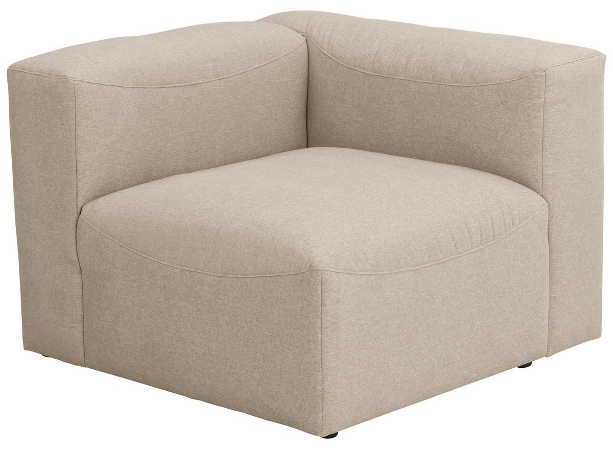 Eckelement Lena Creme Flachgewebe - Creme, Design, Textil (100/73/100cm) - Max Winzer