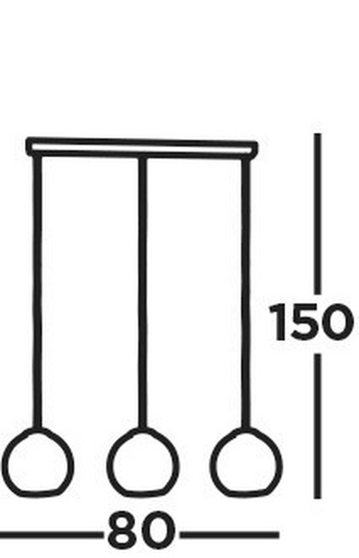 Hängeleuchte Balls H: 150 cm 3-Flammig, höhenverstellbar - Chromfarben, KONVENTIONELL, Glas/Metall (86/20/150cm)