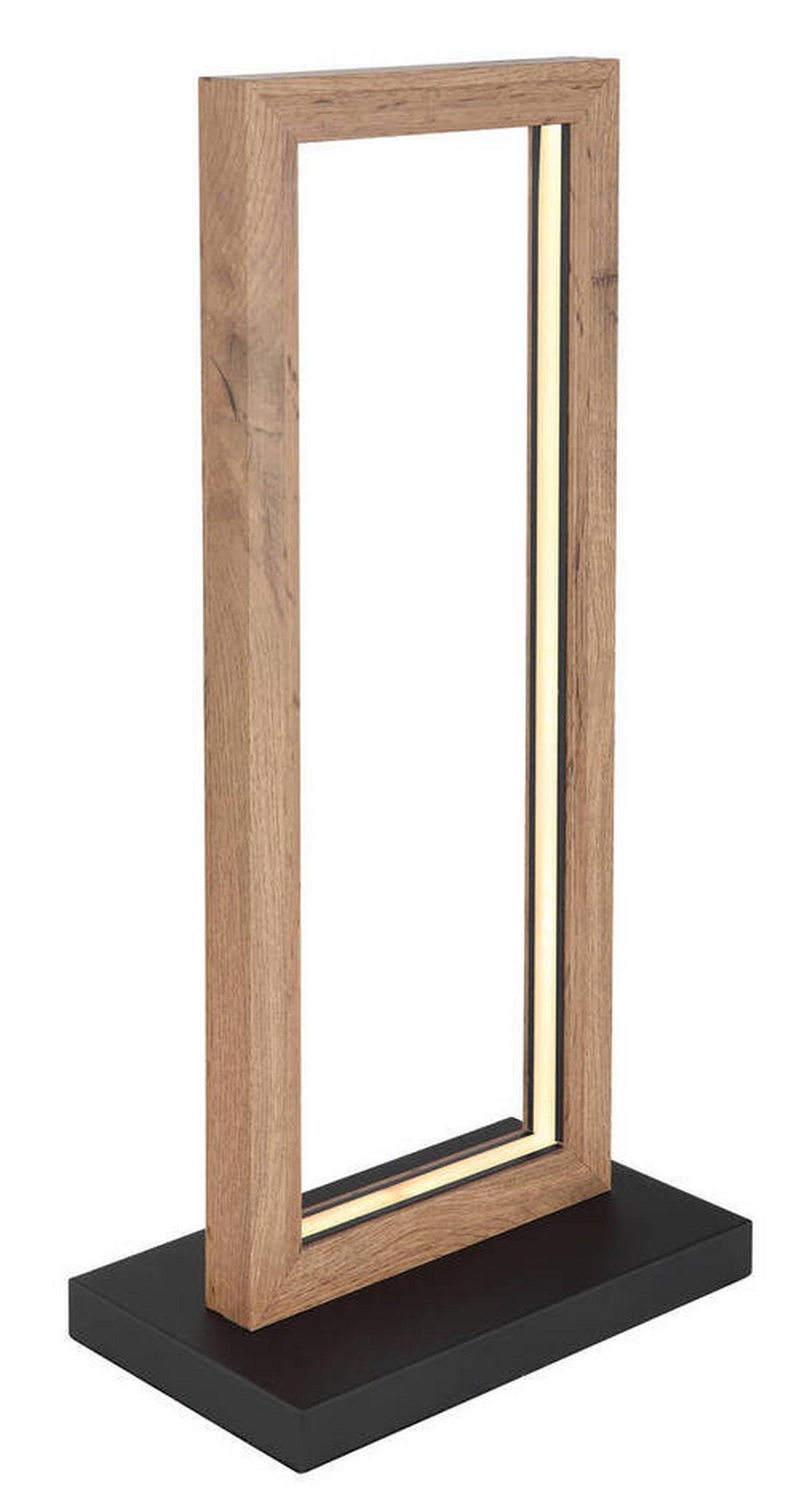 LED-Tischleuchte 67287t - Dunkelbraun/Opal, KONVENTIONELL, Holzwerkstoff/Kunststoff (25/15/52,5cm) - Globo