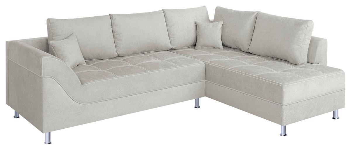 Rohová sedačka BENNY, obojstranná, krémová - čierna/krémová, Design, kompozitné drevo/textil (267/202cm) - P & B