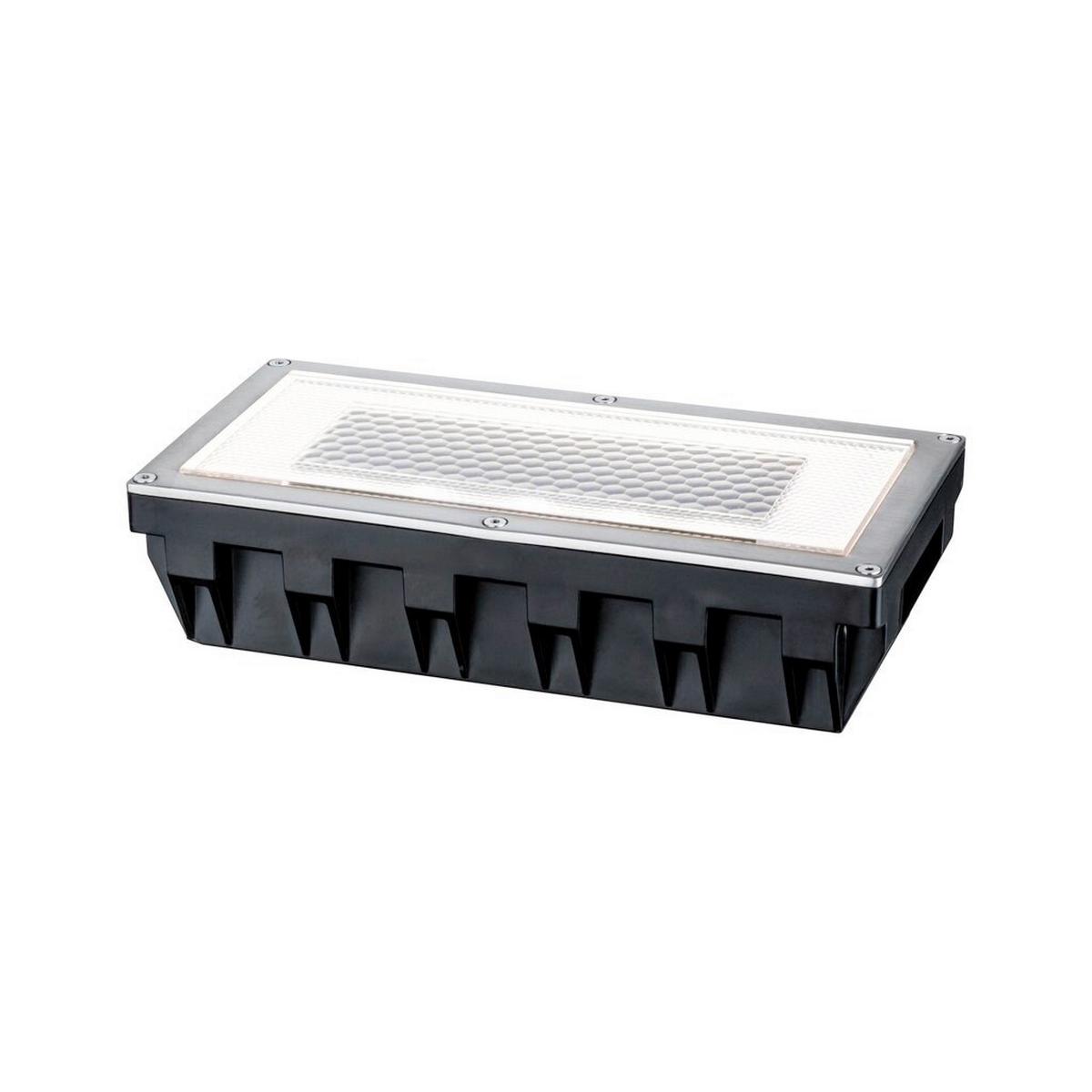 Solarleuchte Klar/Edelstahl 1xled Warmweiß H: 5,1cm - Klar/Edelstahlfarben, Basics, Metall (20/5,1/10cm) - Paulmann