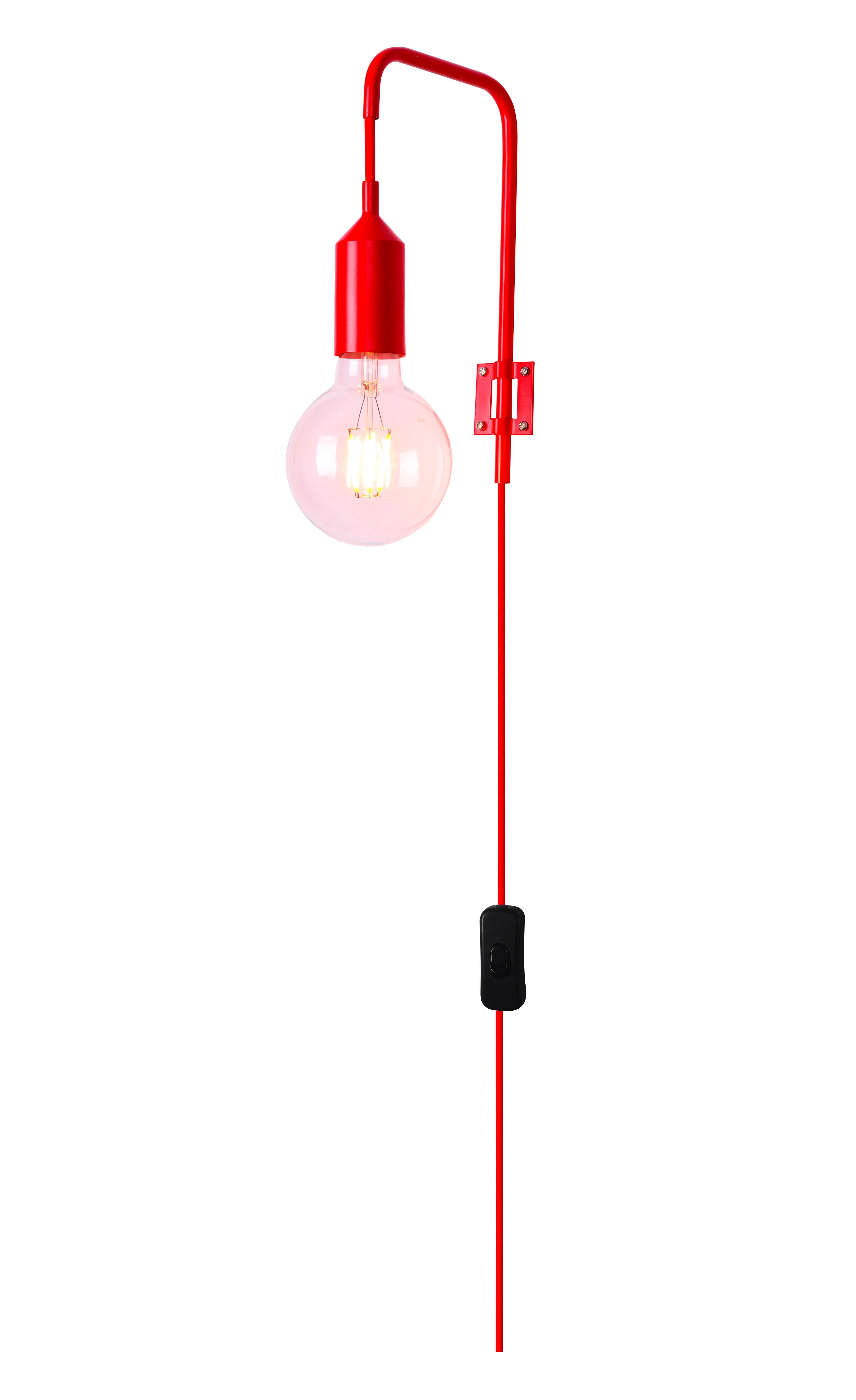 Wandleuchte 50401191 - Rot, Basics, Metall (4.5/16/25cm)