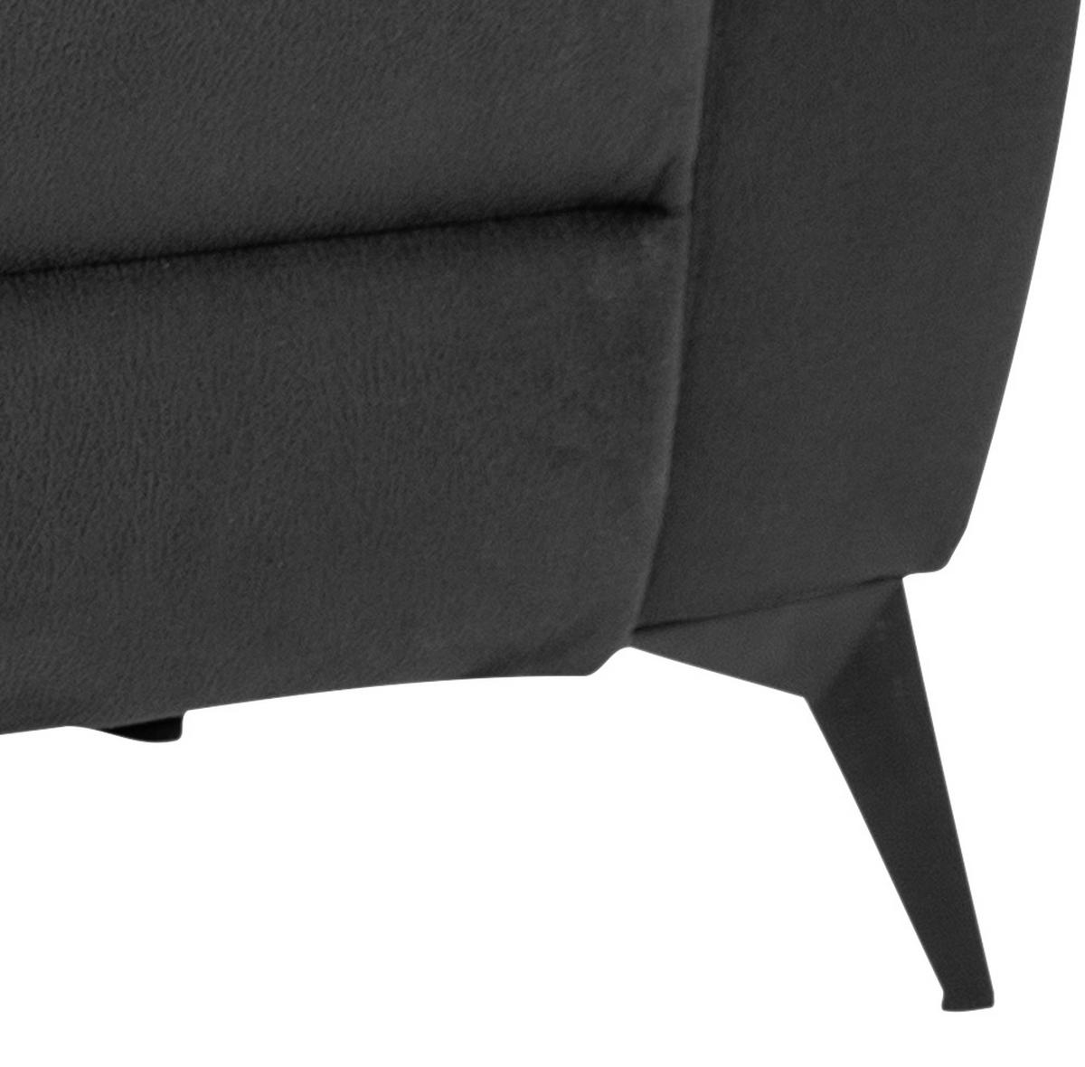 3-sitzer-sofa Rana - Schwarz/Grau, KONVENTIONELL, Textil (215/102/96cm) - MID.YOU