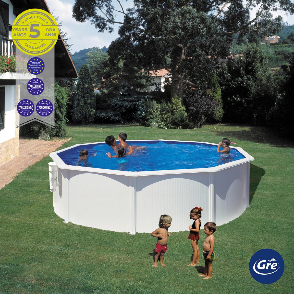 Pool-set Bora Bora - Weiß, KONVENTIONELL, Metall (460/120cm) - Gre