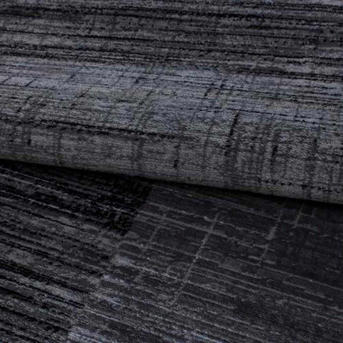 Webteppich Schwarz Naturfaser Plus 80x150 cm - Schwarz, Design, Textil (80/150cm)