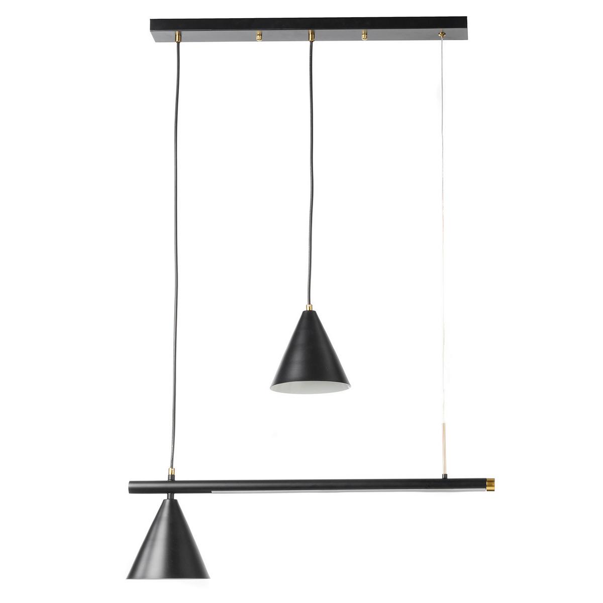LED-Hängeleuchte 5042/S - Schwarz, Design, Metall (90/15/120cm)