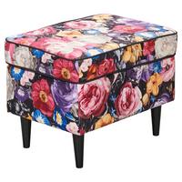 Hocker Laurel Multicolor B: 63 cm - Multicolor/Schwarz, KONVENTIONELL, Textil (63/43/42cm) - MID.YOU