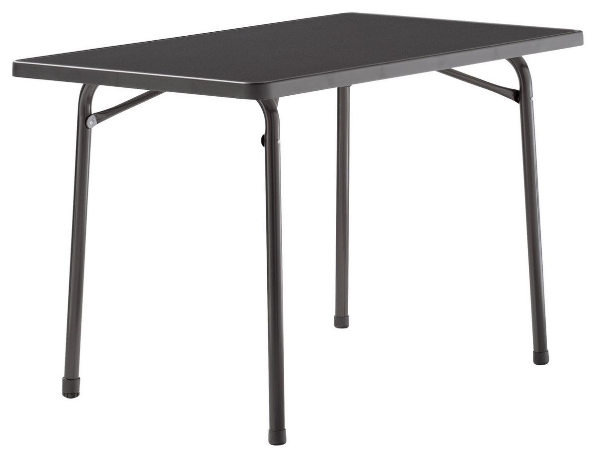 Gartentisch Klappbar Metall/holzwerkstoff L 115 Cm - Grau, MODERN, Holzwerkstoff/Metall (115/70/72cm) - Sieger