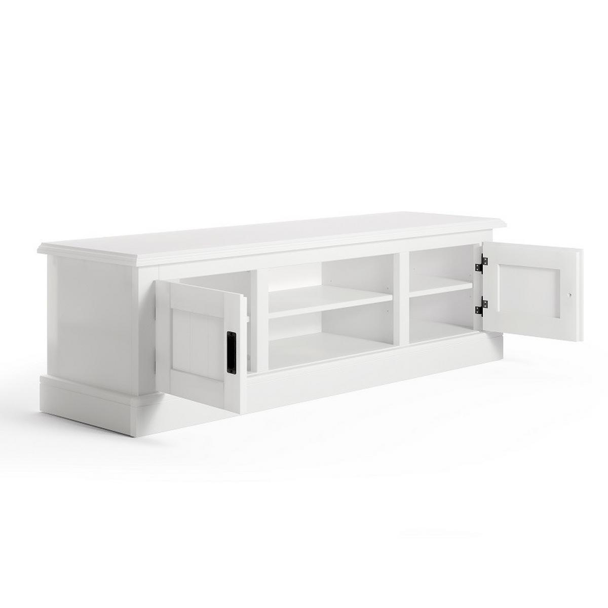 TV-Lowboard Charme B: 140 cm Weiß - Weiß, Design, Holz/Holzwerkstoff (140/42/40cm) - Livetastic