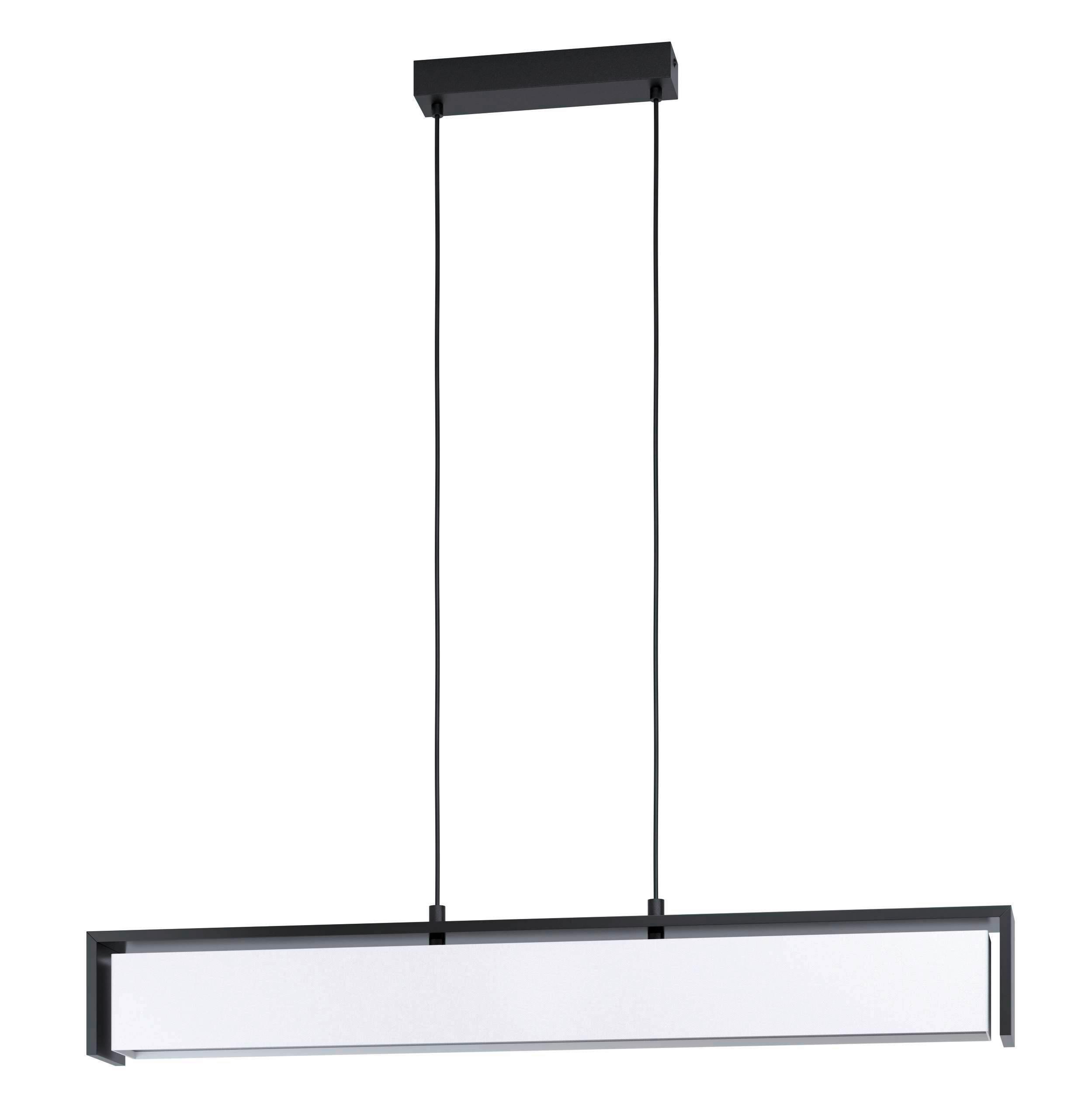LED-Hängeleuchte 900075* Valdelagrano-Z - Schwarz/Weiß, Design, Holz/Textil (100/10,5/110cm) - Eglo