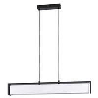 LED-Hängeleuchte 900075* Valdelagrano-Z - Schwarz/Weiß, Design, Holz/Textil (100/10,5/110cm) - Eglo