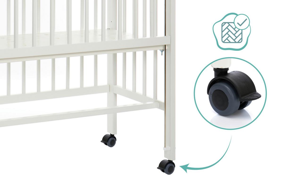 Beistellbett Bedside Crib Cocon Weiß, verstellbar - Weiß, Basics, Holz (90/40cm) - Fillikid