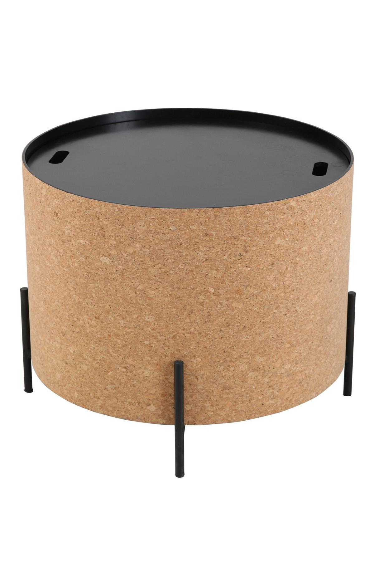 Couchtischset Naturfarben/schwarz B: 63 Cm - Schwarz/Naturfarben, Design, Holz/Holzwerkstoff (63-41,5/63-41,5/48,5-36,5cm) - Livetastic