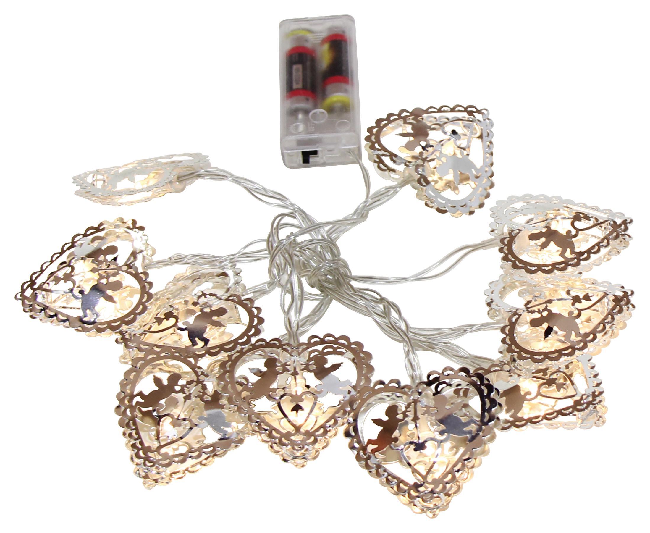 Fényfüzér Philipa - Nikkel, romantikus/Landhaus, Fém - James Wood