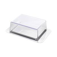 BUTTERDOSE INOX - Edelstahlfarben/Transparent, Basics, Kunststoff/Metall (16/4,6/10cm) - Metaltex