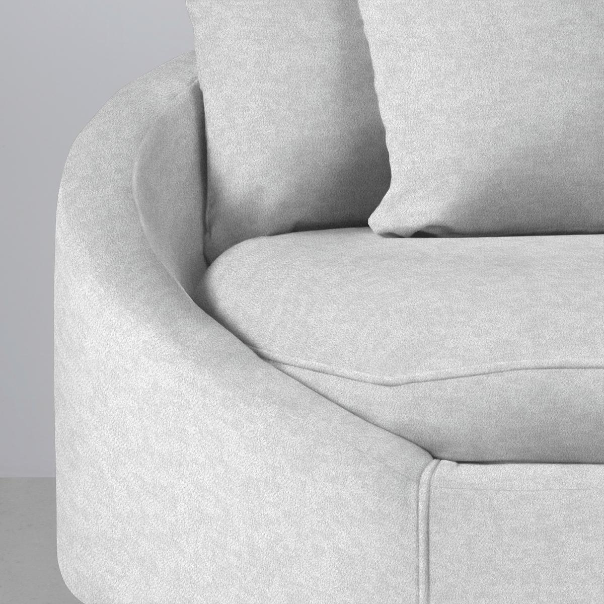 Rohová sedačka AXEL, pravá, stříbrná žinylka - barvy stříbra/černá, Moderní, kov/textil (291/250cm) - Mömax