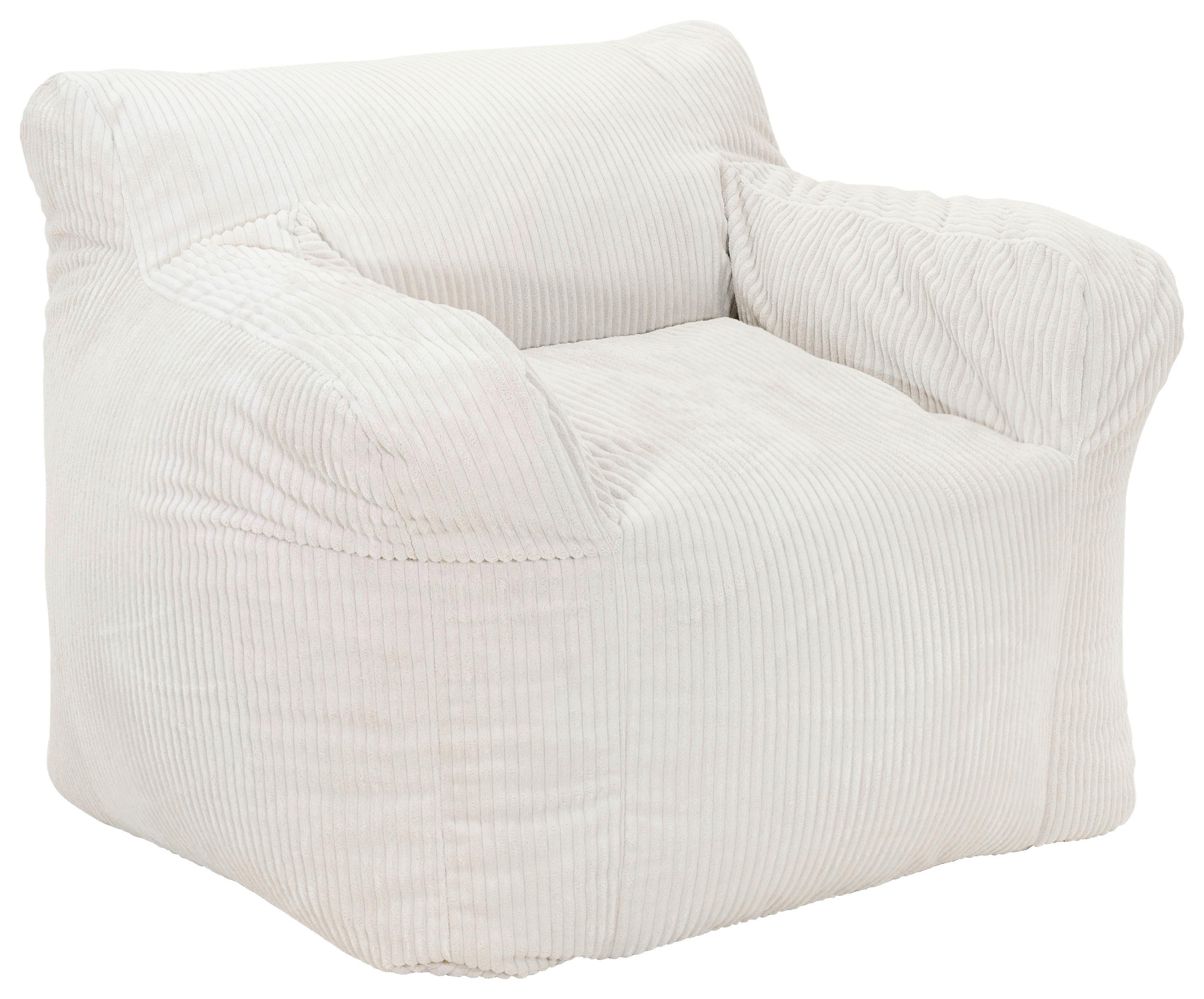 Sitzsack Rivo Cord beige, Indoor, B: 110cm - Beige, Basics, Textil (110/75/100cm)