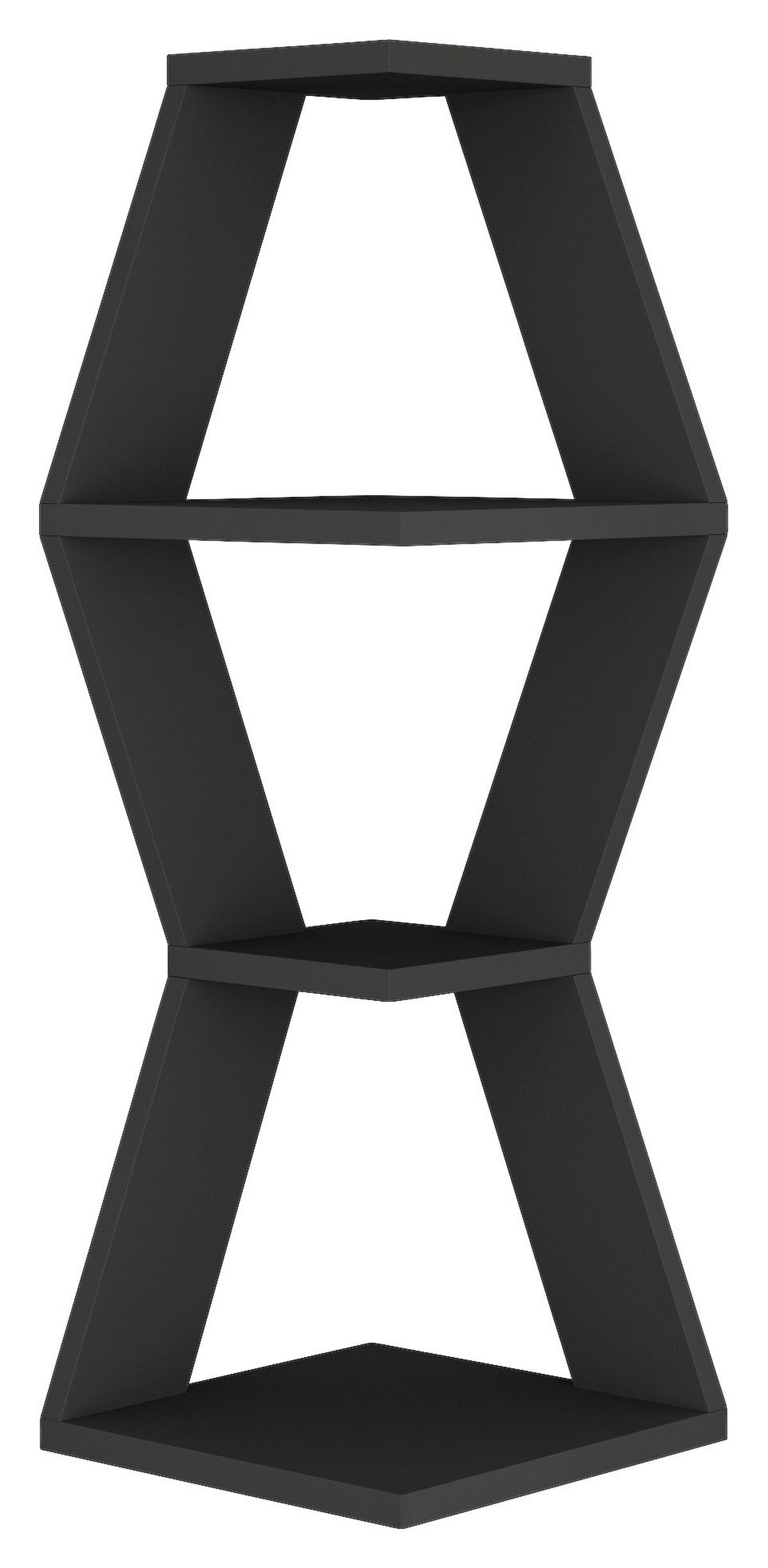 Wandboard Sablor Regal - Anthrazit, Design, Holzwerkstoff (30/86/30cm) - Livetastic