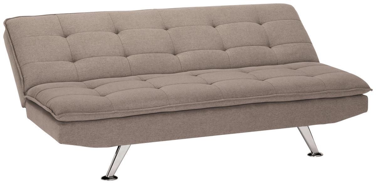 Schlafsofa Turin - Silberfarben/Braun, Basics, Textil (194/87/102cm) - MID.YOU