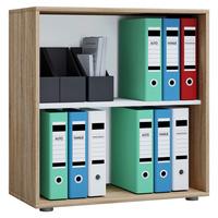 Aktenregal Lona L Eiche Dekor B 70 cm - Eichefarben/Schwarz, Basics, Holzwerkstoff (70/74/37cm) - MID.YOU