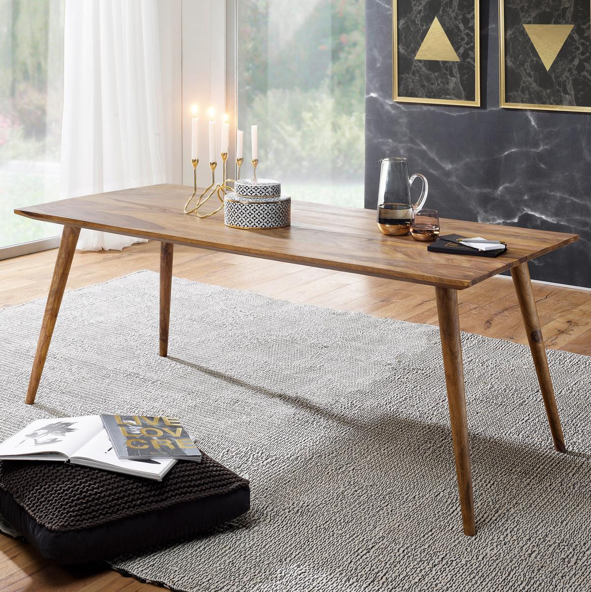 Esstisch Wl1.964 - Sheeshamfarben, Design, Holz (160/80/76cm) - MID.YOU