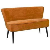 Sitzbank Mit Lehne Gepolstert Samt Gold Lord B: 140 Cm - Goldfarben/Schwarz, Trend, Holzwerkstoff/Textil (140/83/75cm) - MID.YOU