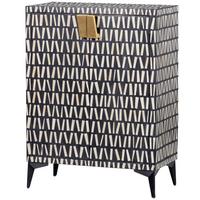 Kommode Menne Weiß, Schwarz B: 81cm - Schwarz/Weiß, Design, Holz (81/108/43cm) - Livetastic