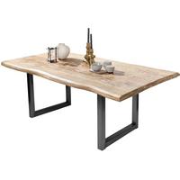 ESSTISCH Schwarz/Naturfarben L: 160cm - Schwarz/Naturfarben, MODERN, Holz/Metall (160/90/76cm) - MID.YOU