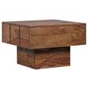 Beistelltisch Aus Massivholz Sira, Sheesham - Sheeshamfarben, Design, Holz (44/44/30cm) - MID.YOU