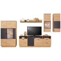 Wohnkombination Modern 5 Tlg. Tonale 4, Eiche Dekor/grau - MODERN (333,9/207,6/40cm)
