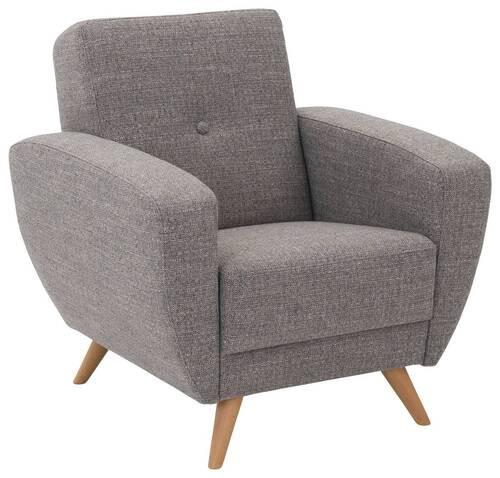 Polstersessel Mit Armlehnen Jerry Grau - Naturfarben/Grau, Design, Textil (83/85/82cm) - Max Winzer