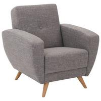 Polstersessel Mit Armlehnen Jerry Grau - Naturfarben/Grau, Design, Textil (83/85/82cm) - Max Winzer