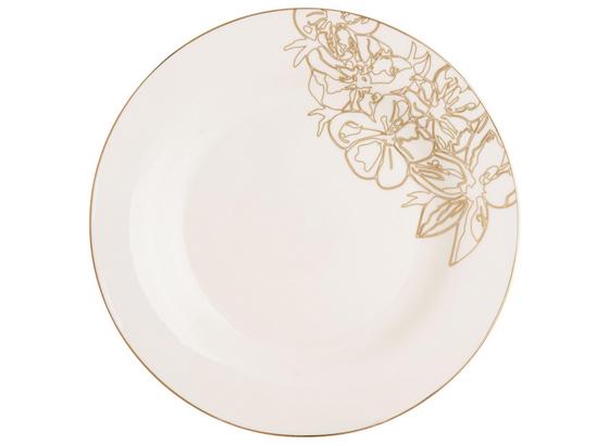 Plytký Tanier Flowers - biela/zlatá, Moderný, keramika (26,7cm) - Mömax modern living Plytký Tanier Flowers - biela/zlatá, Moderný, keramika (26,7cm) - Mömax modern living