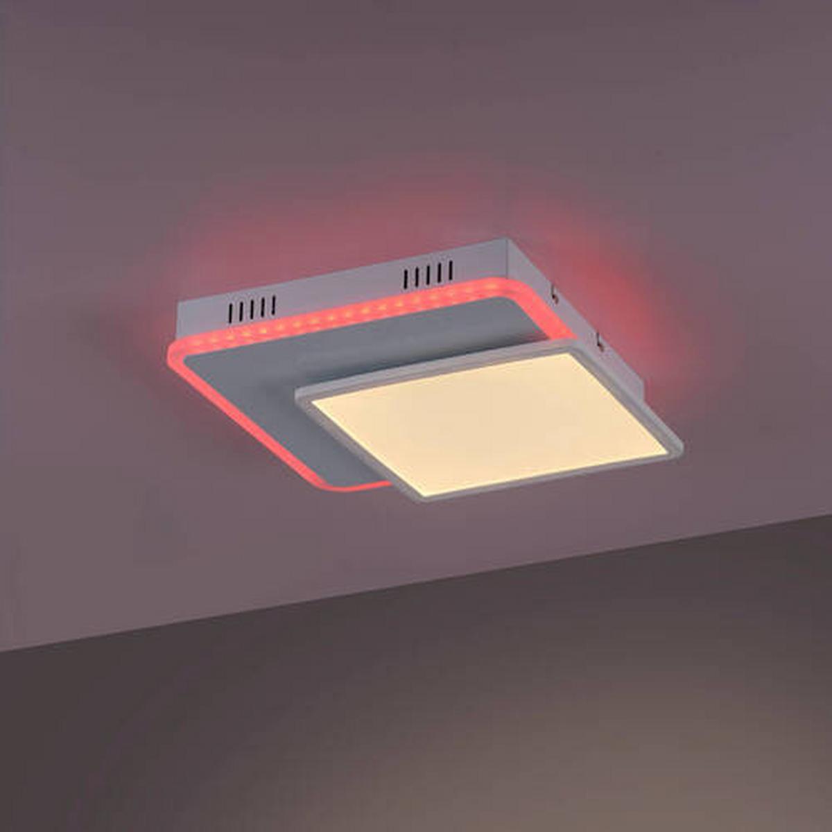 LED-Deckenleuchte Arenda L: 45,3 cm dimmbar und Schwenkbar - Weiß, Design, Kunststoff/Metall (45,3/45,3/7,5cm)