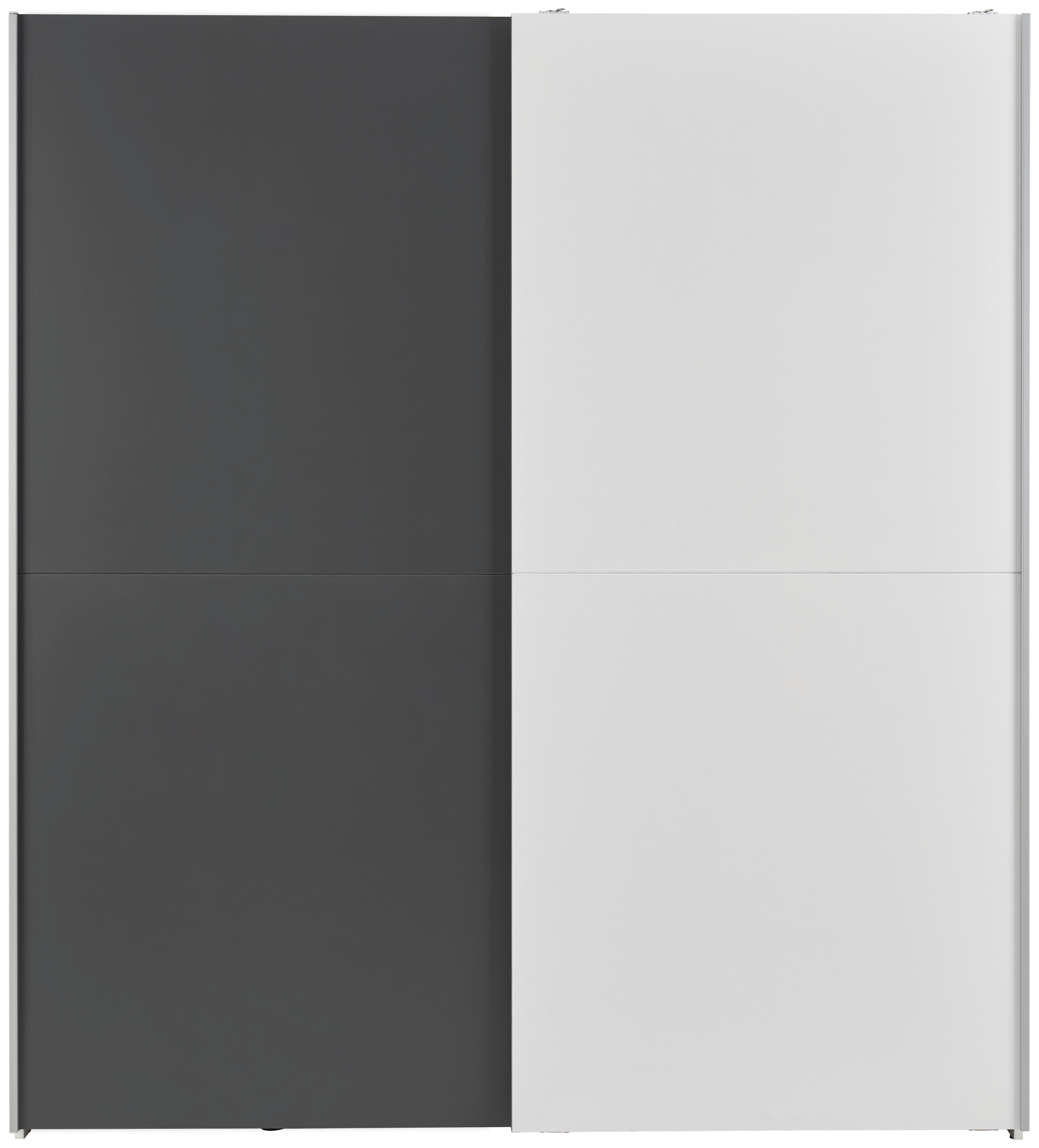 Tolóajtós Szekrény Time 170/190cm - grafitszürke/fehér, Basics, faalapú anyag (170/191/59cm) - Best Price