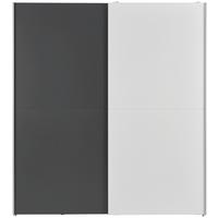 Tolóajtós Szekrény Time 170/190cm - grafitszürke/fehér, Basics, faalapú anyag (170/191/59cm) - Best Price