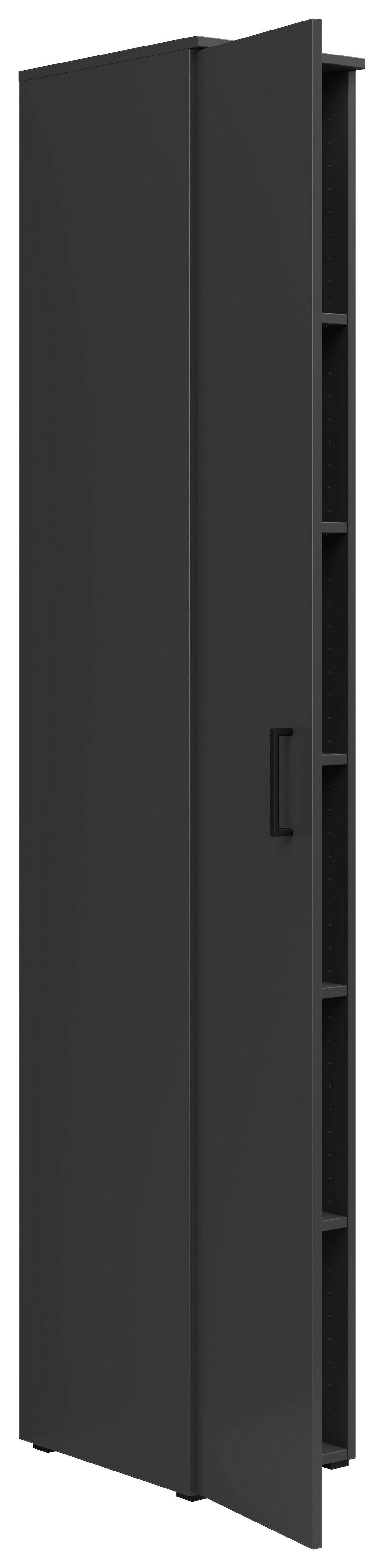 Skriňa Cabinet š: 30 cm - čierna/grafitová, Modern, kompozitné drevo/plast (30/195/40cm)