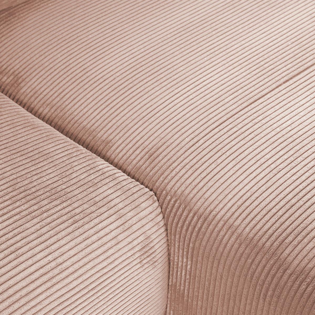 Ecksofa Cuty Altrosa S: 266x180 cm - Schwarz/Altrosa, KONVENTIONELL, Textil (266/180cm) - MID.YOU