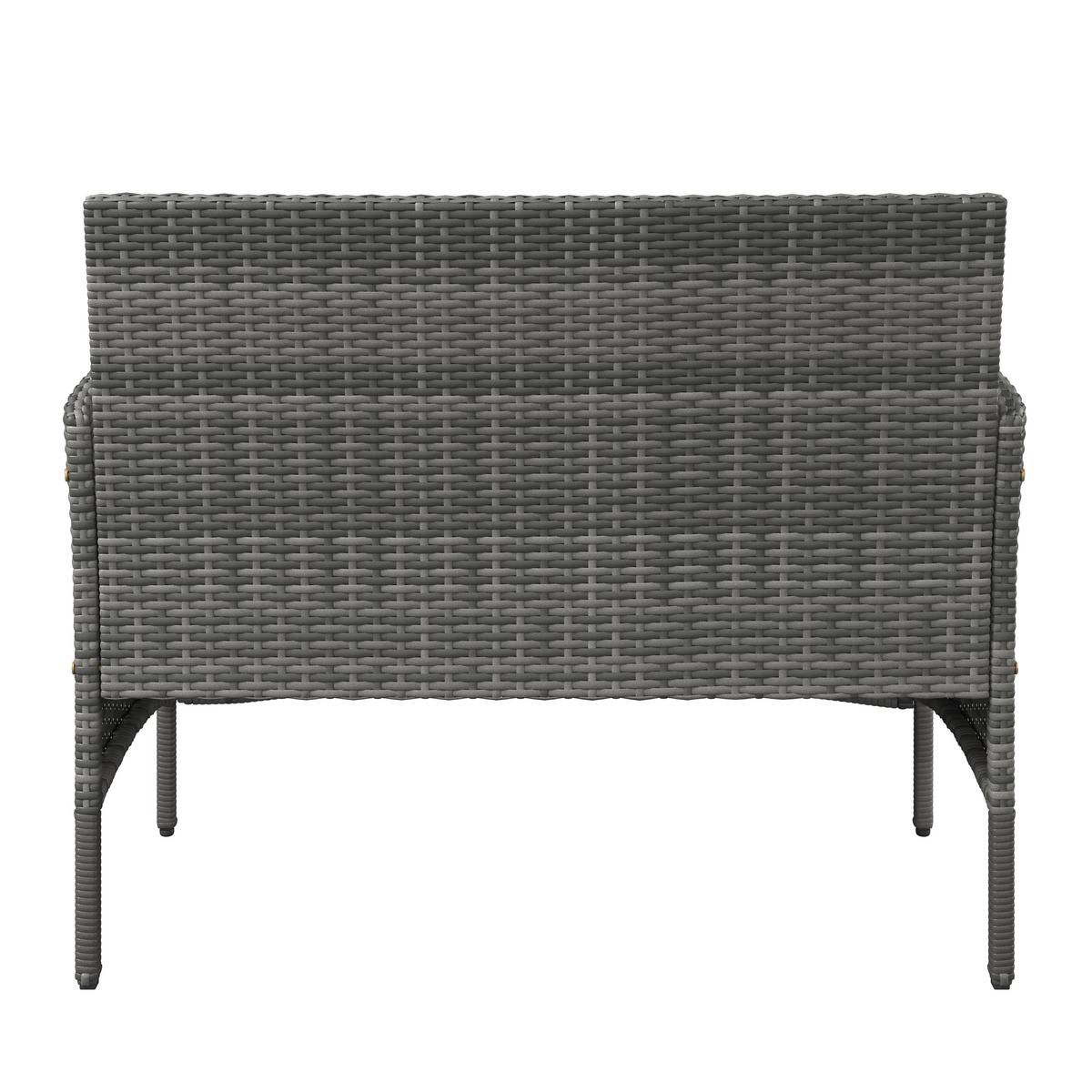 Loungegarnitur Cusco - Grau, MODERN, Kunststoff/Textil - Beldano