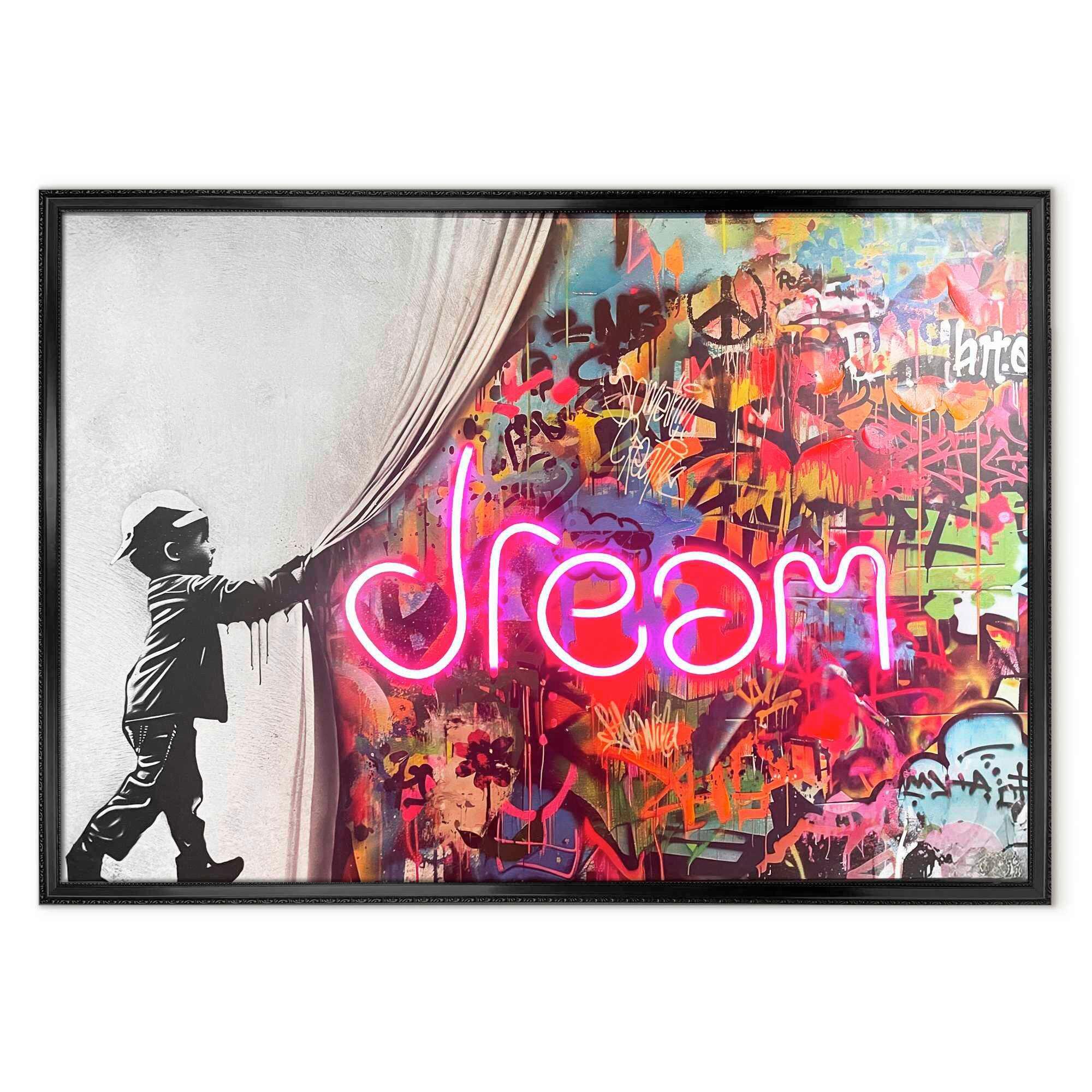 Bild Neon Black Dream - Multicolor/Schwarz, Basics, Holzwerkstoff/Kunststoff (70/100/3,5cm)