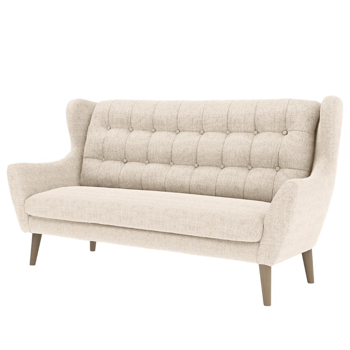 3-Sitzer-Sofa Henry, Silberfarben B: 197 cm - Eichefarben/Silberfarben, KONVENTIONELL, Textil (197/107/94cm) - Trendmanufaktur