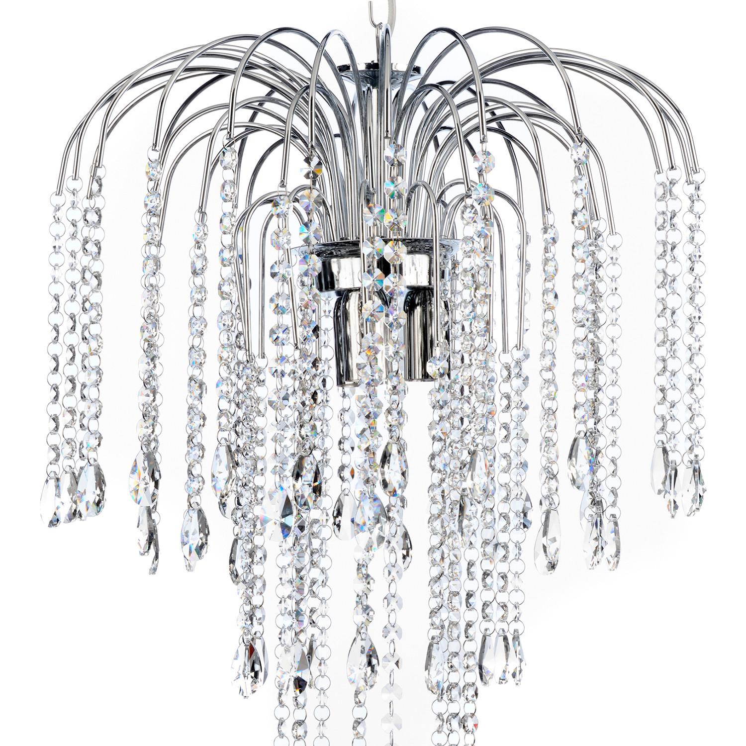 Kristall-hängeleuchte 4698/m - Chromfarben, KONVENTIONELL, Glas/Metall (40/110/40cm)